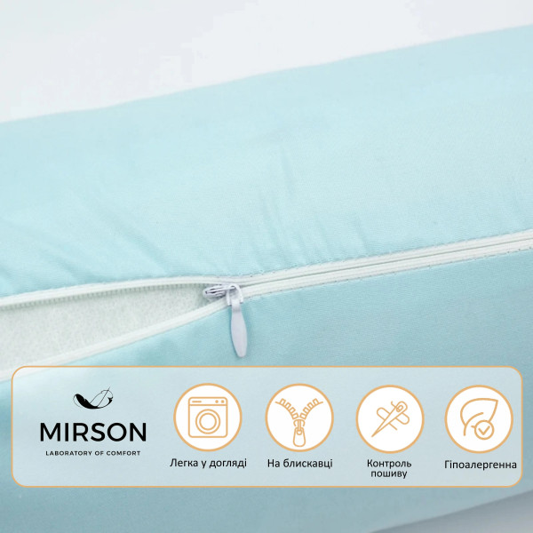 Фото - Подушка валик MirSon №8109 Naturale Line 14-4121 Blanco EcoSilk 15x50 см (2200006199755)