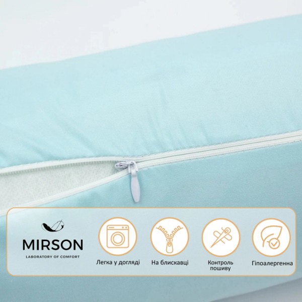 Фото - Подушка валик MirSon №8355 Naturale Line 14-4121 Blanco BamBoo 70х20 см (2200006251187)