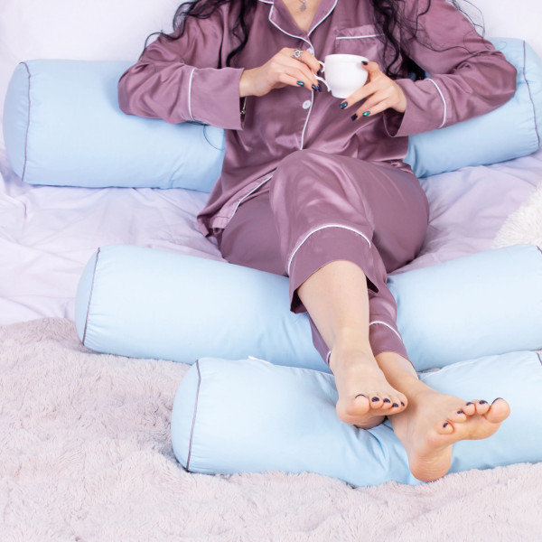 Фото - Подушка валик MirSon №8504 Naturale Line 14-4121 Blanco 50% Memory 100х16 см (2200006341581)