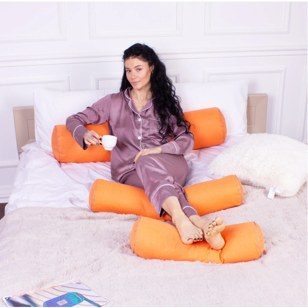 Фото - Подушка валик MirSon №8551 Naturale Line 16-1364 Palermo 100% Memory 15x50 см (2200006340607)