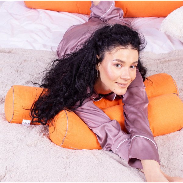 Фото - Подушка валик MirSon №8551 Naturale Line 16-1364 Palermo 100% Memory 15x50 см (2200006340607)