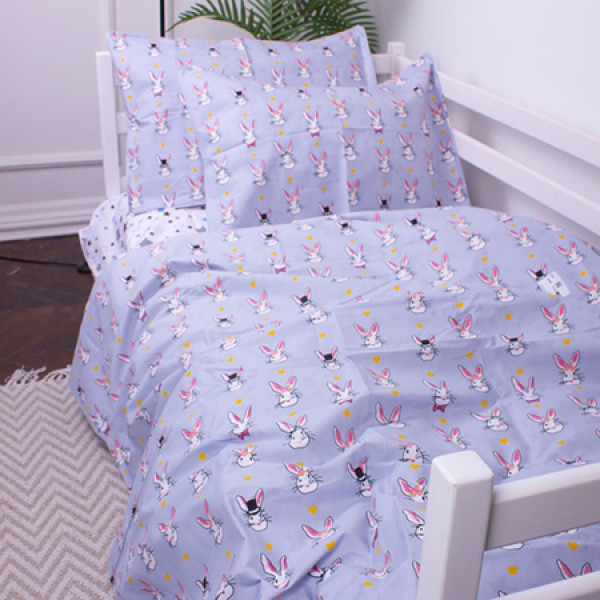 Фото - Комплект постільної білизни дитячий MirSon 143х210 см Kids Time 17-0527 Bunnies Бязь (2200007074617)