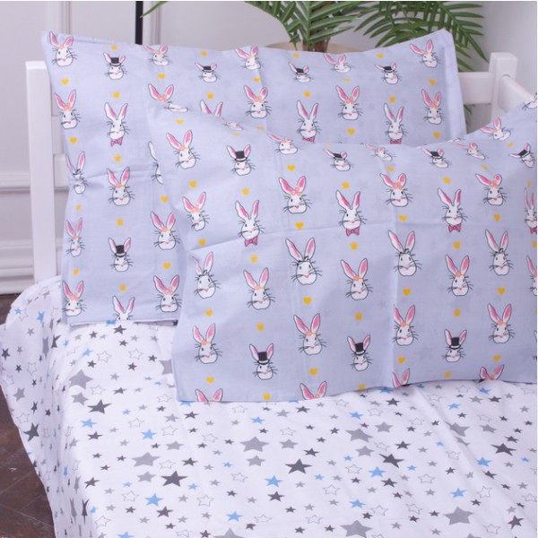 Фото - Комплект постільної білизни дитячий MirSon 143х210 см Kids Time 17-0527 Bunnies Бязь (2200007074617)
