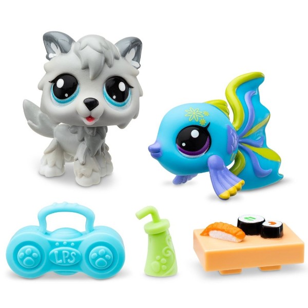 Фото - Коллекционные фигурки набор Littlest Pet Shop РОК-Н-РОЛЬНЫЕ СУШИ (2 фигурки, аксесс.) (00526)