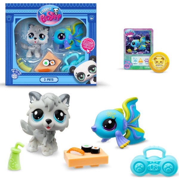 Фото - Коллекционные фигурки набор Littlest Pet Shop РОК-Н-РОЛЬНЫЕ СУШИ (2 фигурки, аксесс.) (00526)