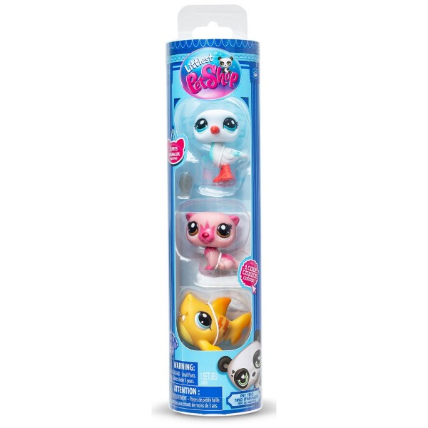 Фото - Коллекционные фигурки набор Littlest Pet Shop НАСТРОЕНИЕ ОСТРОВА (3 фигурки, аксесс.) (00556)
