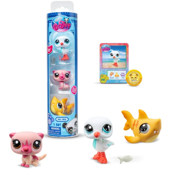 Фото - Коллекционные фигурки набор Littlest Pet Shop НАСТРОЕНИЕ ОСТРОВА (3 фигурки, аксесс.) (00556)