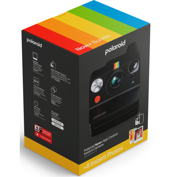 Фото - Фотокамера моментальной печати Polaroid Now+ Gen 3 Black + Color Film Bundle (8 photos) (6575)