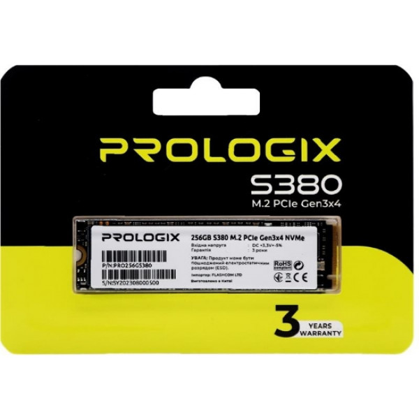 Фото - SSD-накопитель внутренний ProLogix S380 256GB M.2 2280 PCIe 3.0 x4 NVMe TLC (PRO256GS380)