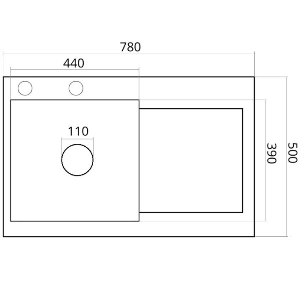 Фото - Мойка кухонная VALESO CM 78x50C R PVD черная Handmade с углубленной полкой (3.0/0.8)