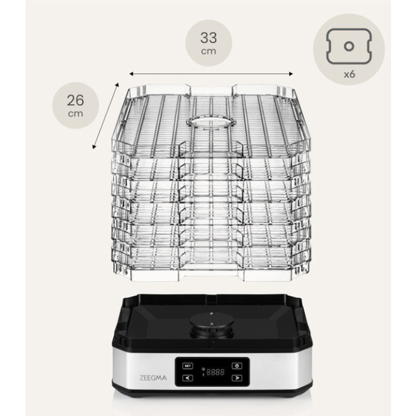 Фото - Сушарка для фруктів та овочів Zeegma DRY CHEF SILVER