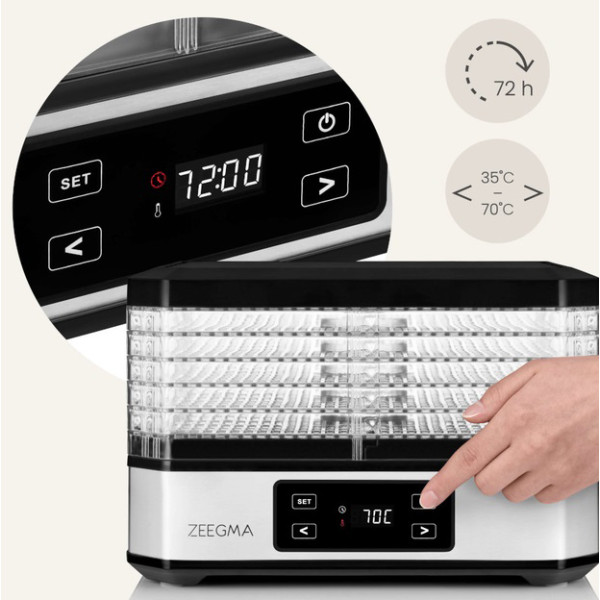 Фото - Сушарка для фруктів та овочів Zeegma DRY CHEF SILVER