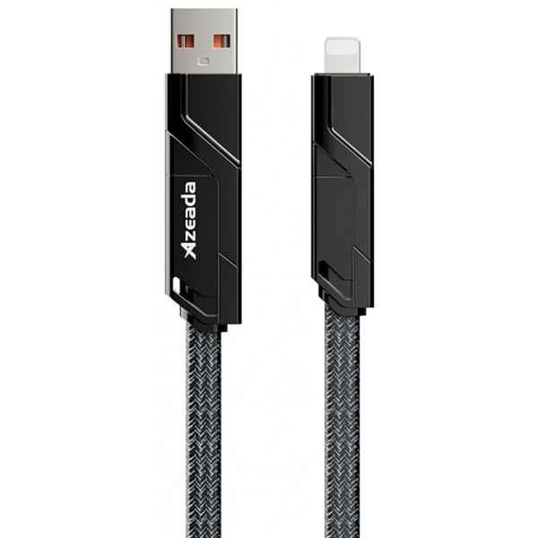 Фото - Кабель синхронізації даних Proda Azeada Armor PD-B96th Lightning 100W, Type-c USB to Type-C lightning 1,5 метри Black (PD-B96th-BK)