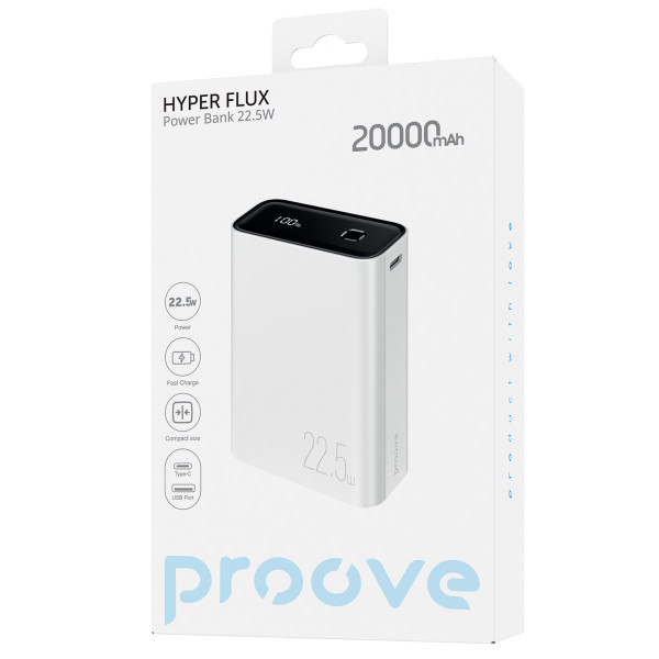 Фото - Батарея мобільна Proove Hyper Flux 22.5W 20000mAh white (PBH220120002)