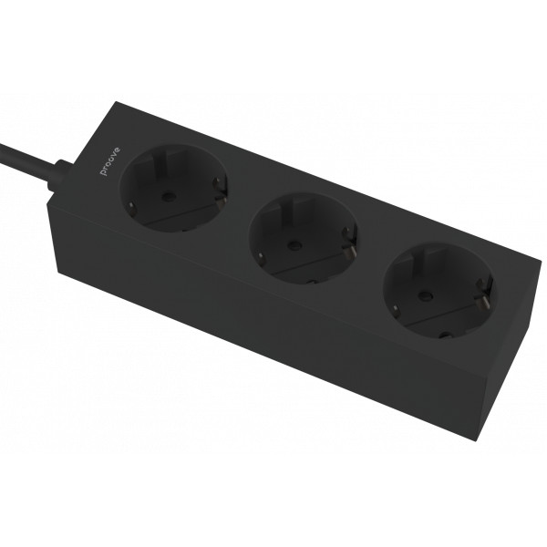 Фото - Мережевий фільтр Proove Magnet Strip (3xAC) 1.6m Black (PSMS25000001)