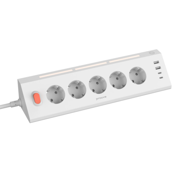 Фото - Мережевий фільтр Proove Socket (5xAC + 2xType-C + 2xUSB) 1.6m White (PSPS25002202)