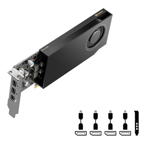 Фото - Видеокарта PNY PRO PCIE8 RTX A400 4GB/64B (VCNRTXA400-SB)