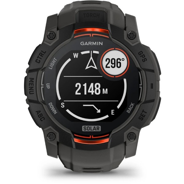 Фото - Смарт-часы Garmin Instinct 3, 50mm, Solar, Black Bezel with Charcoal Band (010-02935-00)