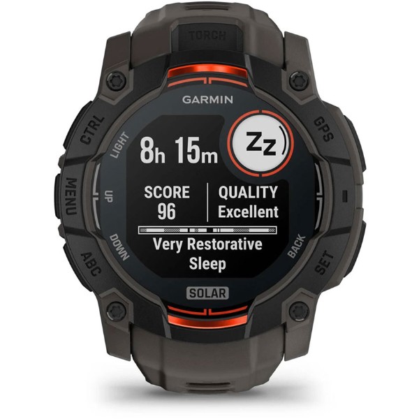 Фото - Смарт-часы Garmin Instinct 3, 50mm, Solar, Black Bezel with Charcoal Band (010-02935-00)