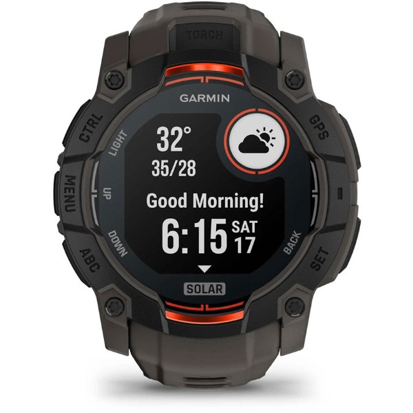 Фото - Смарт-часы Garmin Instinct 3, 50mm, Solar, Black Bezel with Charcoal Band (010-02935-00)