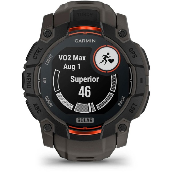 Фото - Смарт-часы Garmin Instinct 3, 50mm, Solar, Black Bezel with Charcoal Band (010-02935-00)