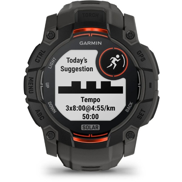 Фото - Смарт-часы Garmin Instinct 3, 50mm, Solar, Black Bezel with Charcoal Band (010-02935-00)