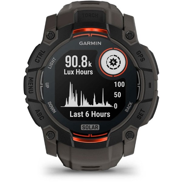 Фото - Смарт-часы Garmin Instinct 3, 50mm, Solar, Black Bezel with Charcoal Band (010-02935-00)