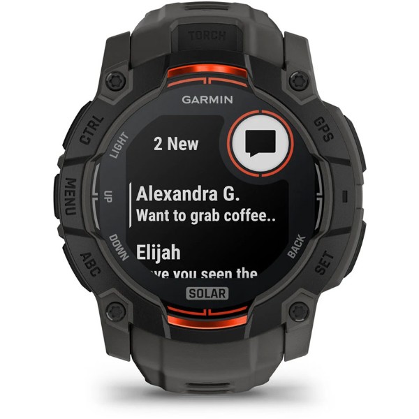 Фото - Смарт-часы Garmin Instinct 3, 50mm, Solar, Black Bezel with Charcoal Band (010-02935-00)