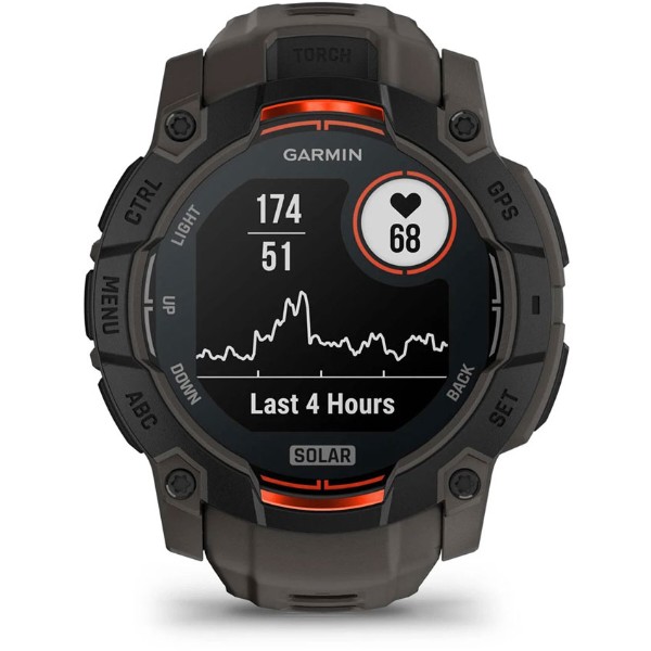 Фото - Смарт-часы Garmin Instinct 3, 50mm, Solar, Black Bezel with Charcoal Band (010-02935-00)