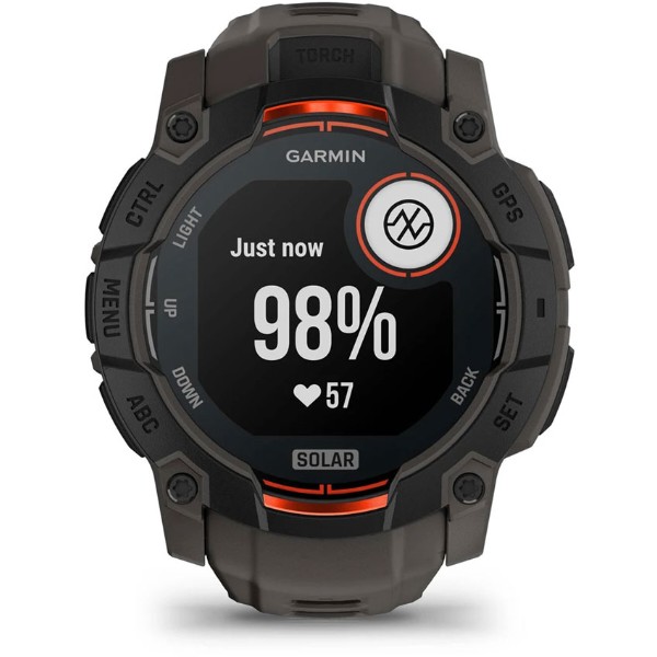 Фото - Смарт-часы Garmin Instinct 3, 50mm, Solar, Black Bezel with Charcoal Band (010-02935-00)