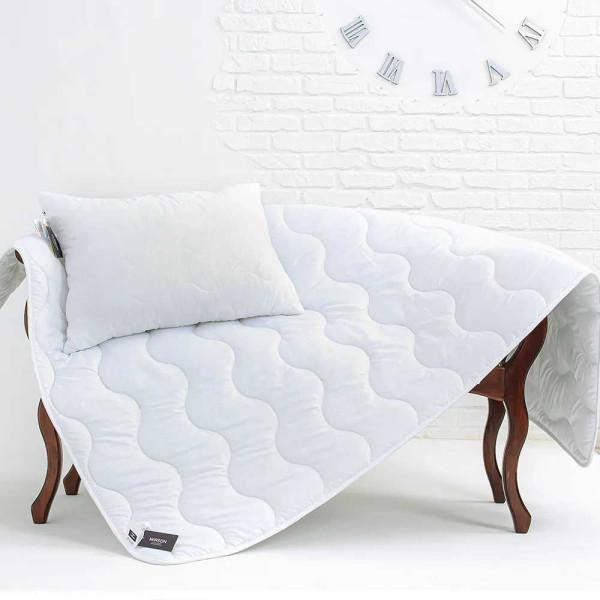 Фото - Подушка стандартна MirSon шовкова №1615 Eco Light White середня (2200002647274)