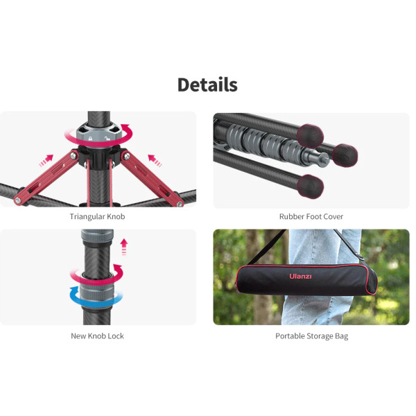 Фото - Штатив Ulanzi Full carbon fiber Multifunctional portable light tripod (UV-2784 MT-49)