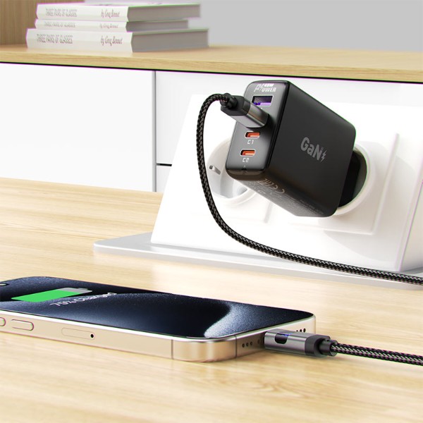 Фото - Кабель AceFast C15-04 USB-A to USB-C Black (6974316283737)