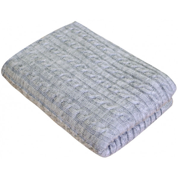 Фото - Плед односпальный Прованс SOFT косы Серый 90х130 (011695)