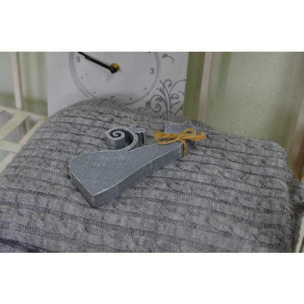 Фото - Плед односпальный Прованс SOFT косы Серый 90х130 (011695)