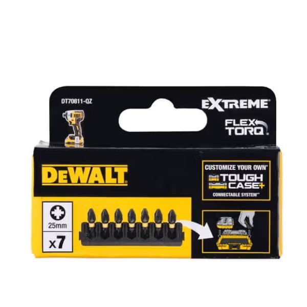 Фото - Біта для викрутки DeWALT FlexTorq 25 мм 7 шт. (DT70811)