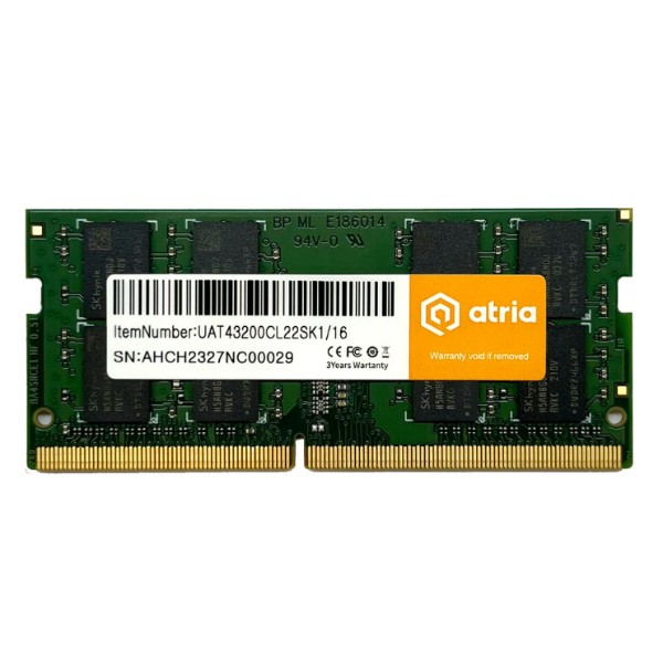 Фото - Память DDR ATRIA SO-DIMM DDR4 16/3200 (UAT43200CL22SK1/16)