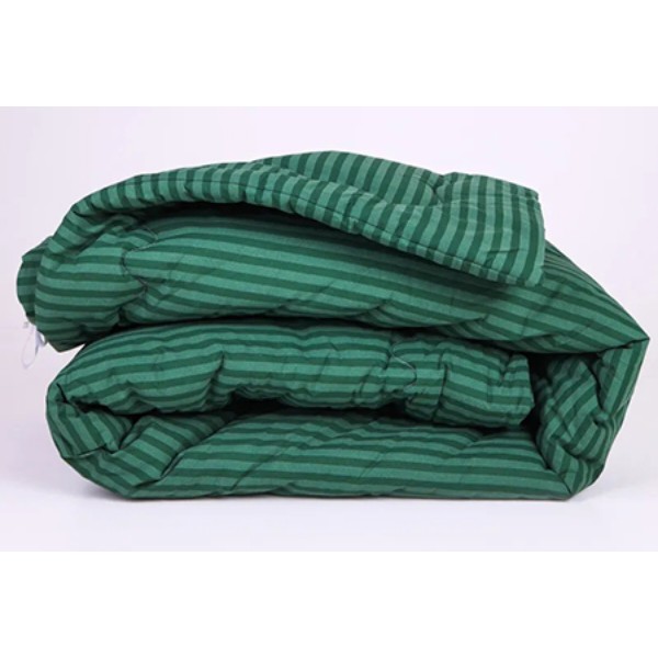 Фото - Ковдра зимова двоспальна євро MirSon №132 Сolor Fun Line 17-0612 Stripe Emerald Bamboo 220х240 см +нав 2 шт. (2200010857917)