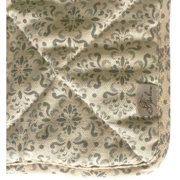 Фото - Подушка для стільця Прованс Чохол на табурет 35х35 "Bella" Сірий вітраж (015554)