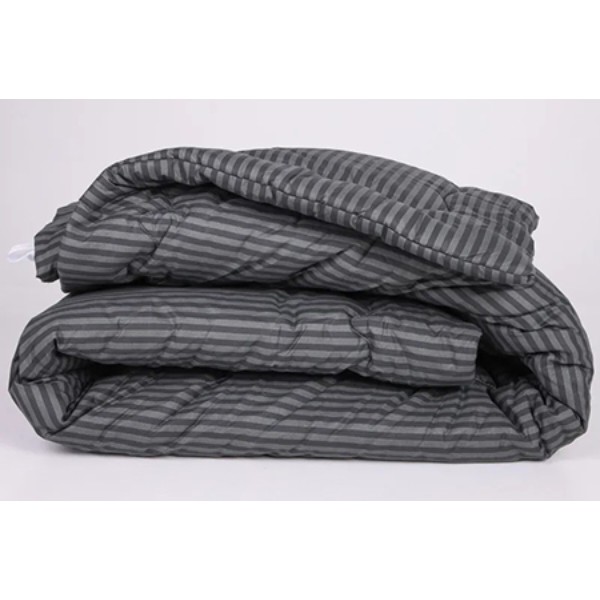 Фото - Одеяло летнее двуспальное евро MirSon антиаллергенное №148 Сolor Fun Line 17-0611 Stripe Black Thinsulate 220х240 + нав. 2 шт. (2200010854152)