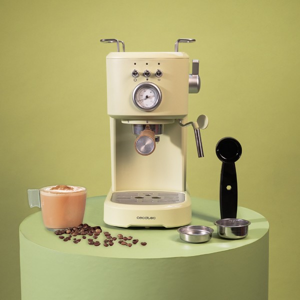 Фото - Кофеварка рожковая Cecotec Power Espresso 20 Retro Green (CCTC-01723)
