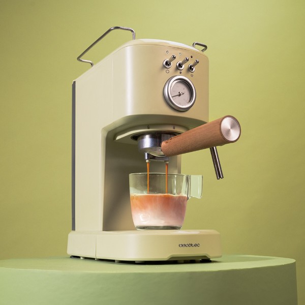 Фото - Кофеварка рожковая Cecotec Power Espresso 20 Retro Green (CCTC-01723)