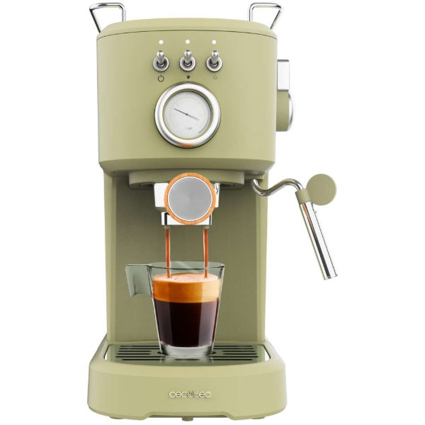 Фото - Кофеварка рожковая Cecotec Power Espresso 20 Retro Green (CCTC-01723)