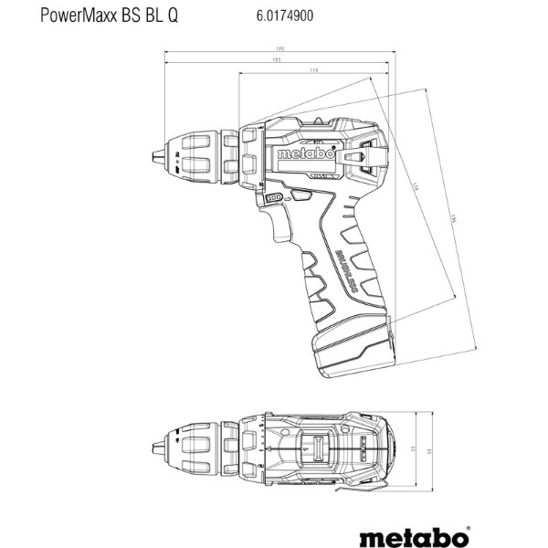 Фото - Дриль-шуруповерт Metabo PowerMaxx BS BL Q (601749500)