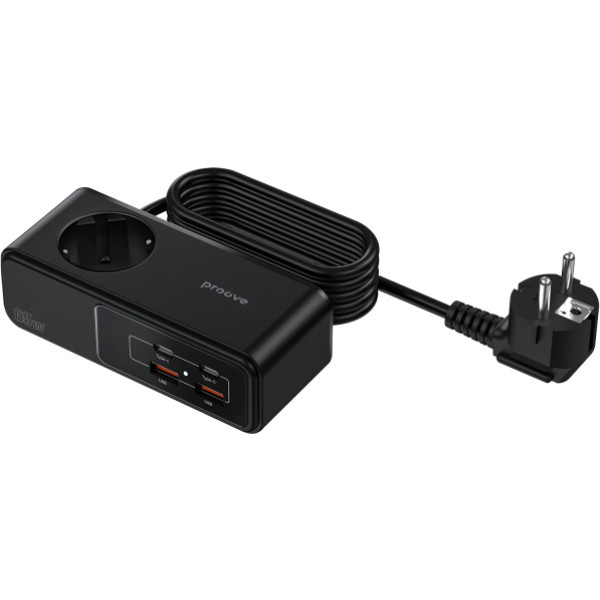 Фото - Мережевий фільтр Proove Homester Pro 65W (AC + 2xType-C + 2xUSB) 1.5m Black (PSHP25002201)