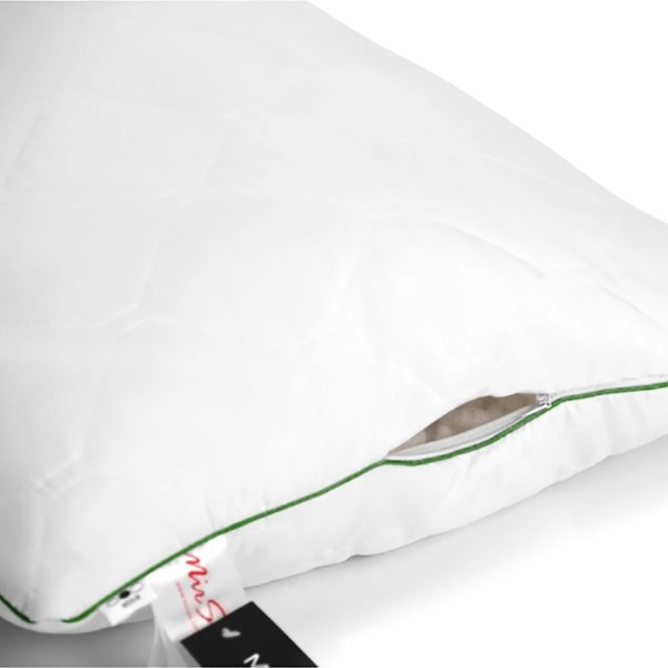 Фото - Подушка стандартная MirSon бамбуковая Eco Aloe Vera 0425 Средняя 60х60 см (2200000393340)