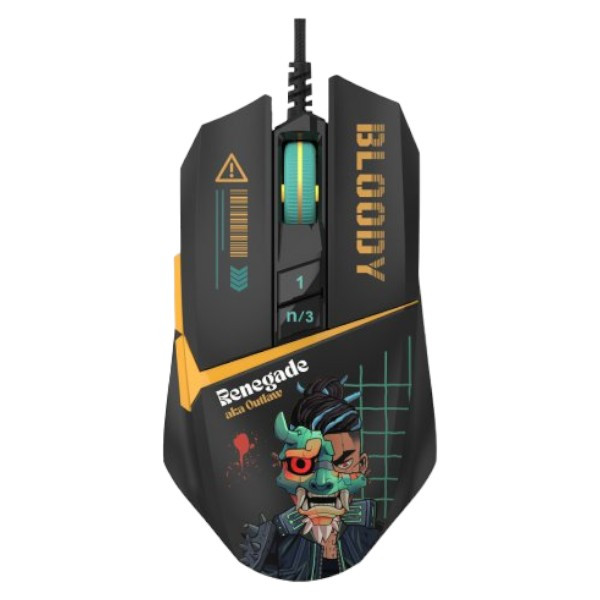 Фото - Миша дротова ігрова Bloody W63 Max (Renegade Midnight)