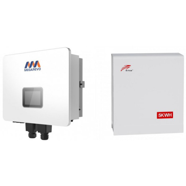 Фото - Система зберігання енергії MEGAREVO R6KL1D-G2/BAT-5KWH-51.2V (1ф.,6kW, 48V+батарея 5kW/h) Фото - Система зберігання енергії MEGAREVO R6KL1D-G2/BAT-5KWH-51.2V (1ф.,6kW, 48V+батарея 5kW/h)