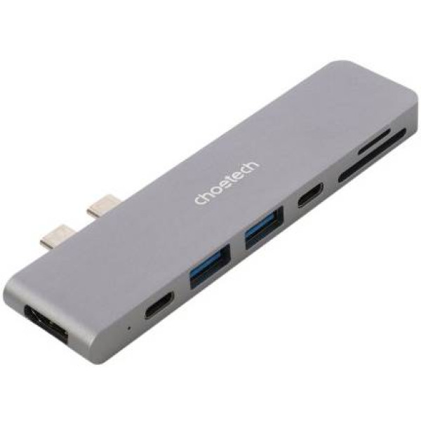 Фото - Хаб USB Choetech 7в1 (HUB-M14-GY-V2)