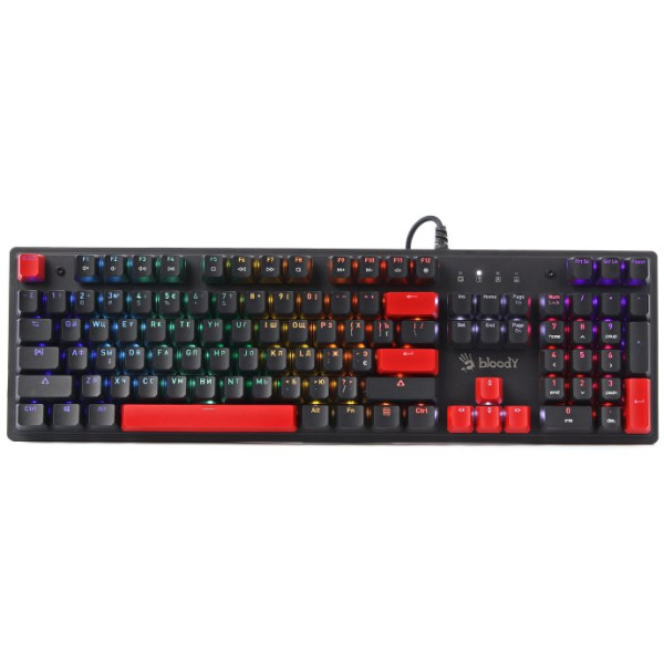 Фото - Клавіатура дротова ігрова Bloody S525N (Fire Black)